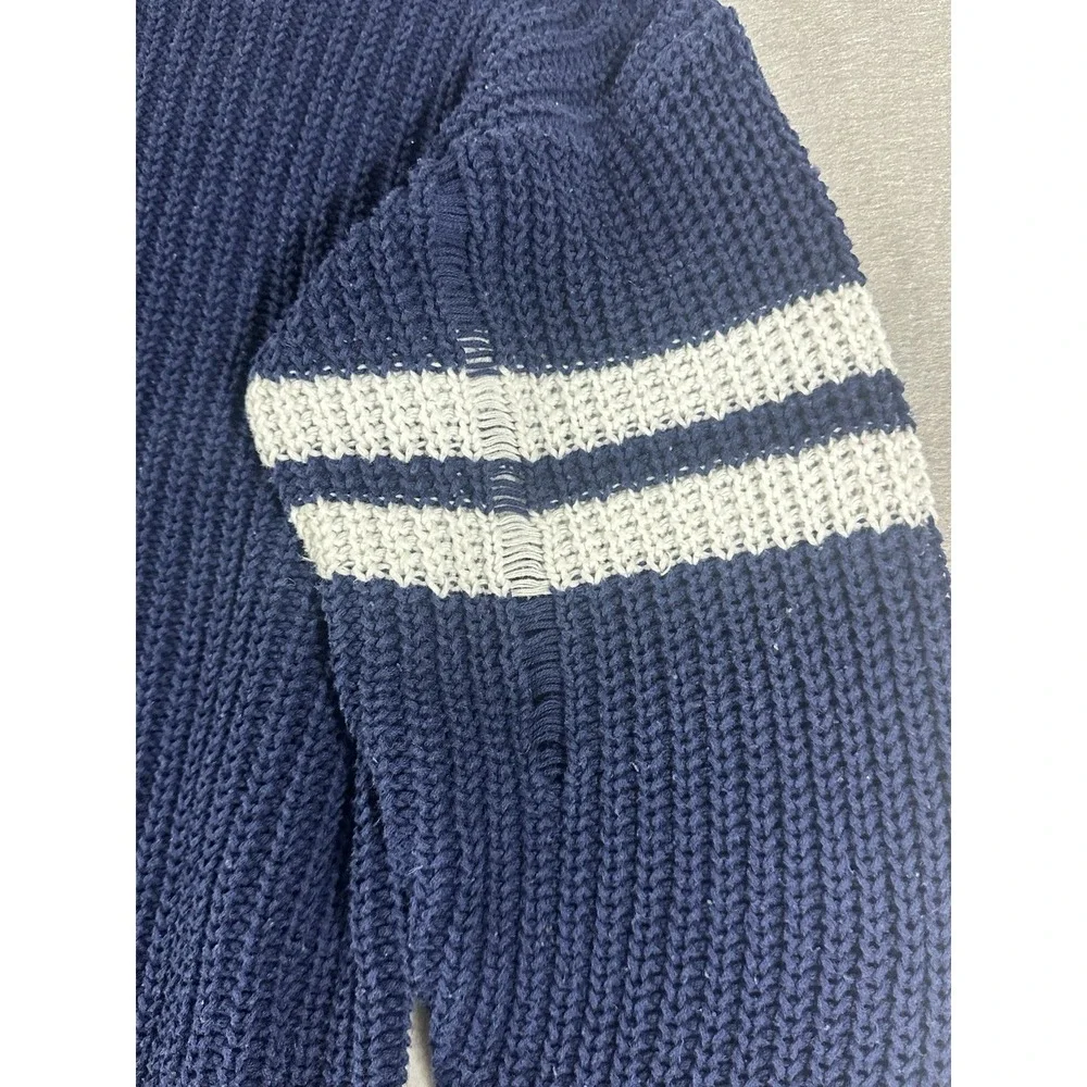 Victoria's Secret Pink Oversized 100% Cotton Chunky Open Knit Sweater Size L EUC